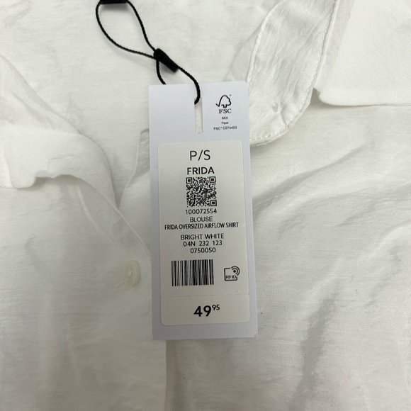 Dynamite Oversized Button Up Blouse - Picture 3 of 3